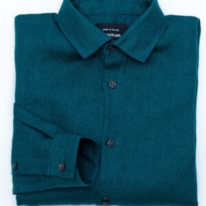 Koszula Lino Turkus morska